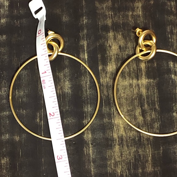 Gold Hoop Fashion Earrings - Picture 3 of 4